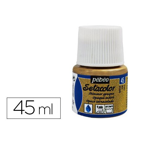 PINTURA PARA TELA PEBEO SETACOLOR OPAQUE MOIRE ORO 45ML