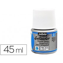 PINTURA PARA TELA PEBEO SETACOLOR OPAQUE MOIRE PLATA 45ML