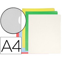 CARPETA DOSSIER UÑERO PLASTICO Q-CONNECT DIN A4 120 MICRAS COLORES SURTIDOS