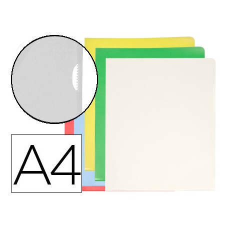 CARPETA DOSSIER UÑERO PLASTICO Q-CONNECT DIN A4 120 MICRAS COLORES SURTIDOS