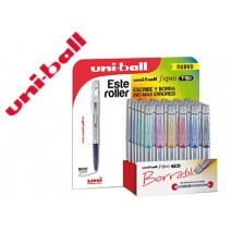 BOLIGRAFO UNI-BALL ROLLER SIGNO TSI UF-220 BORRABLE 0,7 MM TINTA GEL 3D EXPOSITOR DE 36 UNIDADES