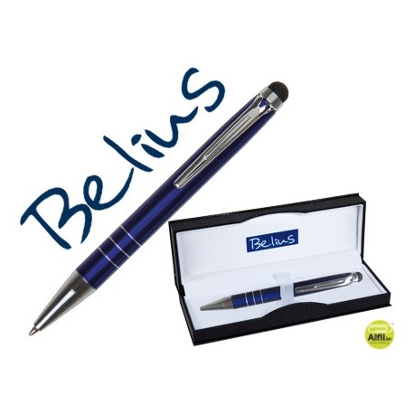 BOLIGRAFO BELIUS MINSK CON PUNTERO PARA PANTALLAS TACTILES AZUL EN ESTUCHE