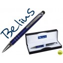 BOLIGRAFO BELIUS MINSK CON PUNTERO PARA PANTALLAS TACTILES AZUL EN ESTUCHE