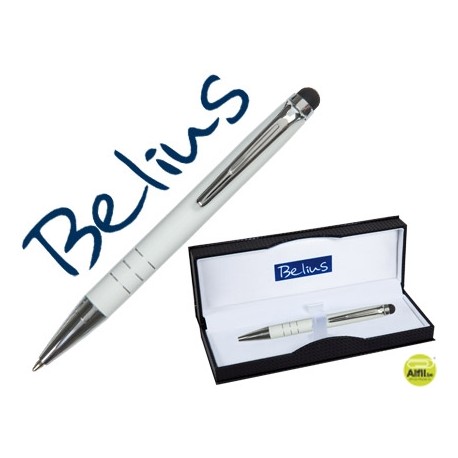 BOLIGRAFO BELIUS MINSK CON PUNTERO PARA PANTALLAS TACTILES BLANCO EN ESTUCHE