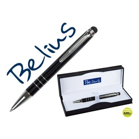 BOLIGRAFO BELIUS MINSK CON PUNTERO PARA PANTALLAS TACTILES NEGRO EN ESTUCHE
