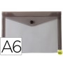 CARPETA LIDERPAPEL DOSSIER BROCHE POLIPROPILENO DIN A6 NEGRO TRANSPARENTE