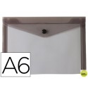 CARPETA LIDERPAPEL DOSSIER BROCHE POLIPROPILENO DIN A6 NEGRO TRANSPARENTE