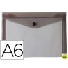 CARPETA LIDERPAPEL DOSSIER BROCHE POLIPROPILENO DIN A6 NEGRO TRANSPARENTE