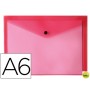 CARPETA LIDERPAPEL DOSSIER BROCHE POLIPROPILENO DIN A6 ROJO TRANSPARENTE