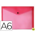 CARPETA LIDERPAPEL DOSSIER BROCHE POLIPROPILENO DIN A6 ROJO TRANSPARENTE