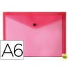 CARPETA LIDERPAPEL DOSSIER BROCHE POLIPROPILENO DIN A6 ROJO TRANSPARENTE