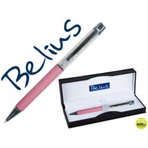 BOLIGRAFO BELIUS GRANADA CON CRISTALES ROSA EN ESTUCHE
