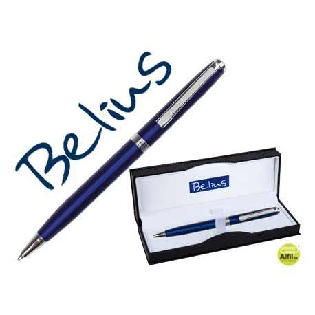 BOLIGRAFO BELIUS DUBLIN AZUL EN ESTUCHE