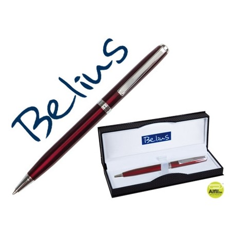 BOLIGRAFO BELIUS DUBLIN ROJO EN ESTUCHE
