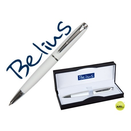 BOLIGRAFO BELIUS ABERDEEN LACADO BLANCO EN ESTUCHE