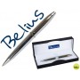 BOLIGRAFO BELIUS MACERATA PLATA EN ESTUCHE