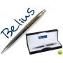 BOLIGRAFO BELIUS MACERATA PLATA ORO EN ESTUCHE