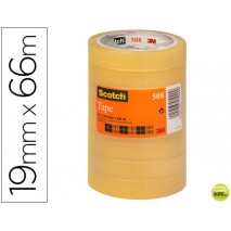 CINTA ADHESIVA SCOTCH TRANSPARENTE 19MMX66 MT