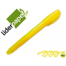MARCADOR DE CERA GEL LIDERPAPEL FLUORESCENTE AMARILLO