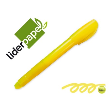 MARCADOR DE CERA GEL LIDERPAPEL FLUORESCENTE AMARILLO