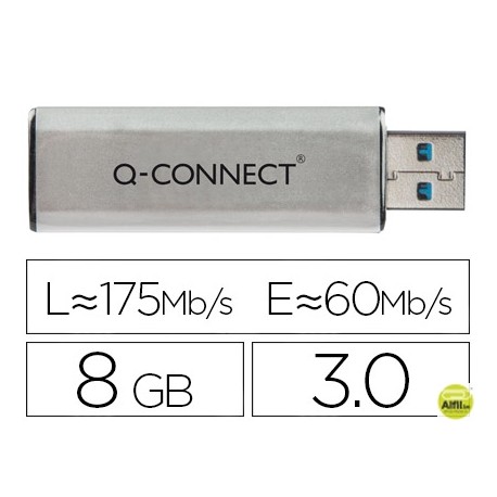 MEMORIA USB Q-CONNECT FLASH 8 GB 3.0