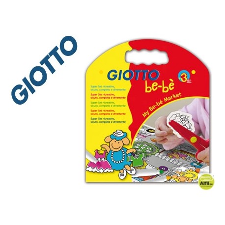 SET GIOTTO BE-BE MY BE-BE-MARKET ROTULADORES + CUADERNO +TIJERA + ADHESIVOS