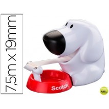 PORTARROLLO SOBREMESA SCOTCH DOGGY C31 DE 19MM X7,5 MT INCLUYE ROLLO DE CINTA MAGIC