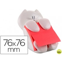 SOPORTE BLOC DE NOTAS ADHESIVAS QUITA Y PON POST-IT Z NOTE GATO 76X76 MM