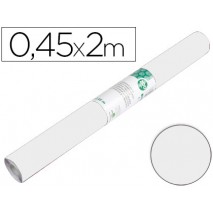 ROLLO ADHESIVO LIDERPAPEL UNICOLOR BLANCO BRILLO ROLLO DE 0,45 X 2 MT