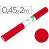 ROLLO ADHESIVO LIDERPAPEL UNICOLOR ROJO BRILLO ROLLO DE 0,45 X 2 MT