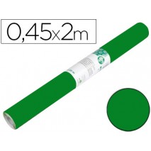 ROLLO ADHESIVO LIDERPAPEL UNICOLOR VERDE BRILLO ROLLO DE 0,45 X 2 MT