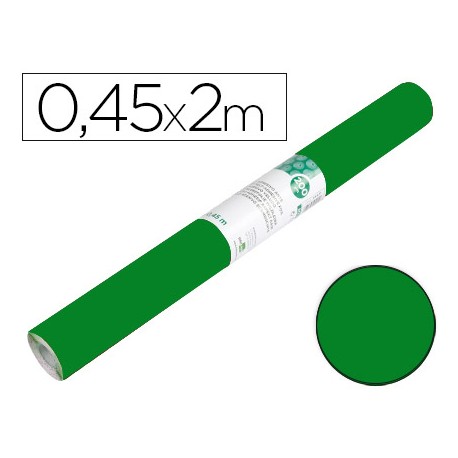 ROLLO ADHESIVO LIDERPAPEL UNICOLOR VERDE BRILLO ROLLO DE 0,45 X 2 MT