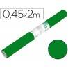 ROLLO ADHESIVO LIDERPAPEL UNICOLOR VERDE BRILLO ROLLO DE 0,45 X 2 MT