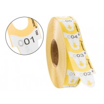 TICKETS TURNOMATIC 31X67 MM COLOR AMARILLO ROLLO 4000 TICKETS