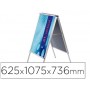 CABALLETE PARA POSTER JENSEN DISPLAY ALUMINIO DOBLE CARA DIN A1 MARCO DE 25 MM CON CANTONERAS 625 X