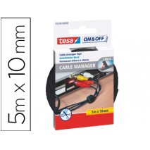 VELCRO AUTOADHESIVO TESA NEGRO 5 M X 10 MM PARA AGRUPAR CABLES