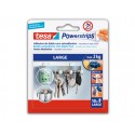 TIRA AUTOADHESIVA TESA DOBLE CARA POWERSTRING TRANSPARENTE SUJECION HASTA 2 KG BLISTER DE 10 UNIDADE