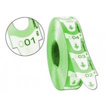 TICKETS TURNOMATIC 31X67 MM COLOR VERDE ROLLO 4000 TICKETS
