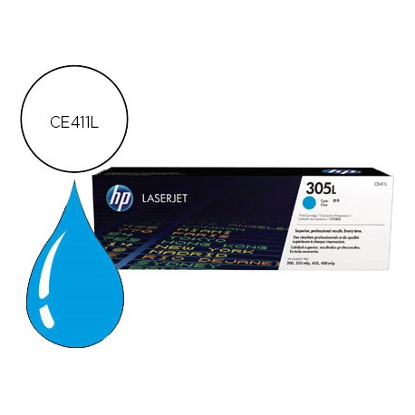 TONER HP 305L LASERJET CE411L CIAN -1.400 PAG-