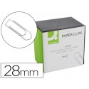 CLIPS NIQUELADOS Q-CONNECT -28 MM -CAJA DE 1000 UNIDADES