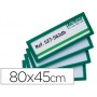 MARCO IDENTIFICACION TARIFOLD ADHESIVO 80X45 MM VERDE PACK DE 4 UNIDADES