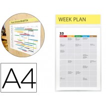 FUNDA DE PRESENTACION TARIFOLD ADHESIVA REPOSICIONABLE DIN A4 VERTICAL TRANSPARENTE CON