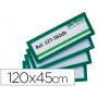 MARCO IDENTIFICACION TARIFOLD ADHESIVO 120X45 MM VERDE PACK DE 4 UNIDADES