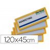 MARCO IDENTIFICACION TARIFOLD ADHESIVO 120X45 MM AMARILLO PACK DE 4 UNIDADES