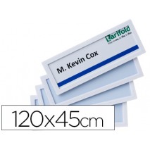 MARCO IDENTIFICACION TARIFOLD ADHESIVO 120X45 MM BLANCO PACK DE 4 UNIDADES