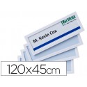 MARCO IDENTIFICACION TARIFOLD ADHESIVO 120X45 MM BLANCO PACK DE 4 UNIDADES