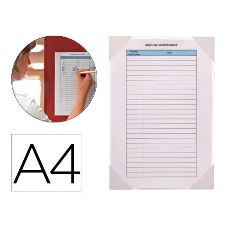 FUNDA PARA COLGAR TARIFOLD ADHESIVA REPOSICIONABLE DIN A4 TRANSPARENTE PACK DE 2 UNIDADES