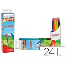 LAPICES DE COLORES ALPINO CAJA FLIP BOX DE 24 COLORES LARGOS SURTIDOS