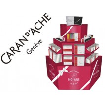 EXPOSITOR CARAN D'ACHE COLECCION CD'A 100 AÑOS TIPO TARTA PARA SUELO 120X120X60 CM