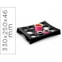 BANDEJA PORTAVASOS CEP CAPACIDAD 11 VASOS COLOR NEGRA 330X250X46 MM